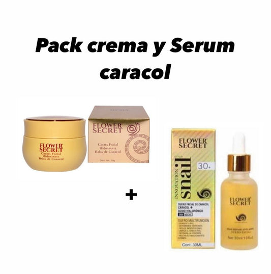 Pack crema y serum caracol