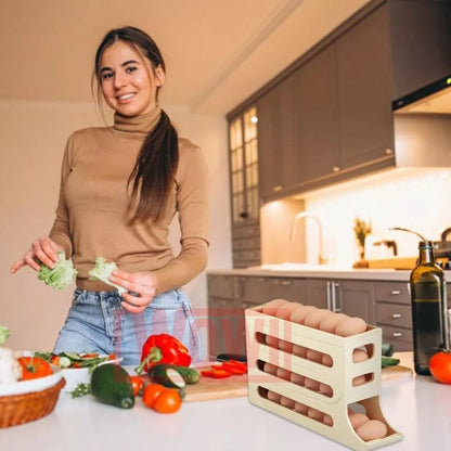 Caja de Almacenamiento de Huevos Deslizante - Estilo escalera